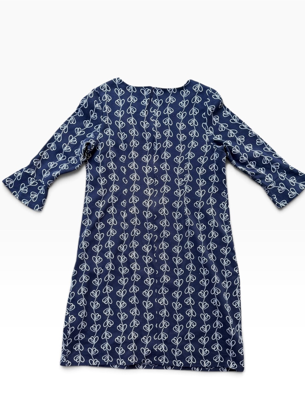 Boden Newlyn Jacquard Navy Dress with White Vine Print - Picture 4 of 6
